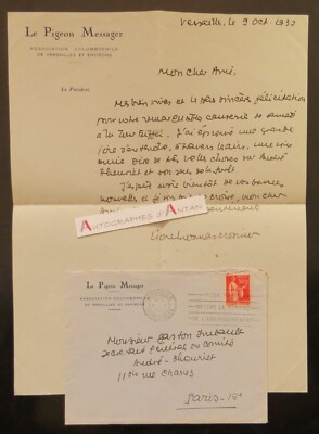   L.A.S 1933 Le Pigeon Messager Association colombophile de Versailles Nosmas