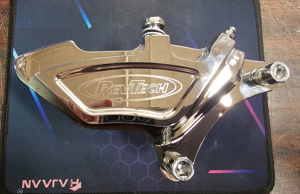 Revtech Chrome Front Right Brake Caliper 1984-1999 Harley Sportster Dyna Touring - Image 2 of 4