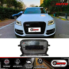 Audi RSQ5 Style Q5 SQ5 Front Main Grille Honeycomb Mesh Grill Gloss Black 13-17
