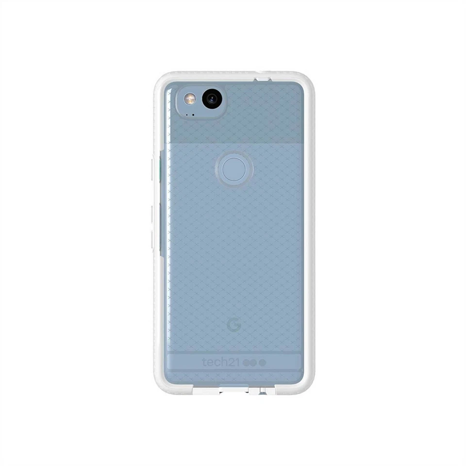 TECH21 CASE FOR GOOGLE PIXEL 2 EVO CHECK IMPACT PROTECT CLEAR WHITE NEW T21-5804 - Image 3 of 4