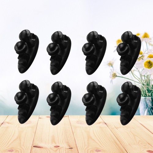 8pcs Selbstklebende Kabelklammern Dashboard-Kabel-Organizer Mehrzweck (schwarz) - Photo 4/11
