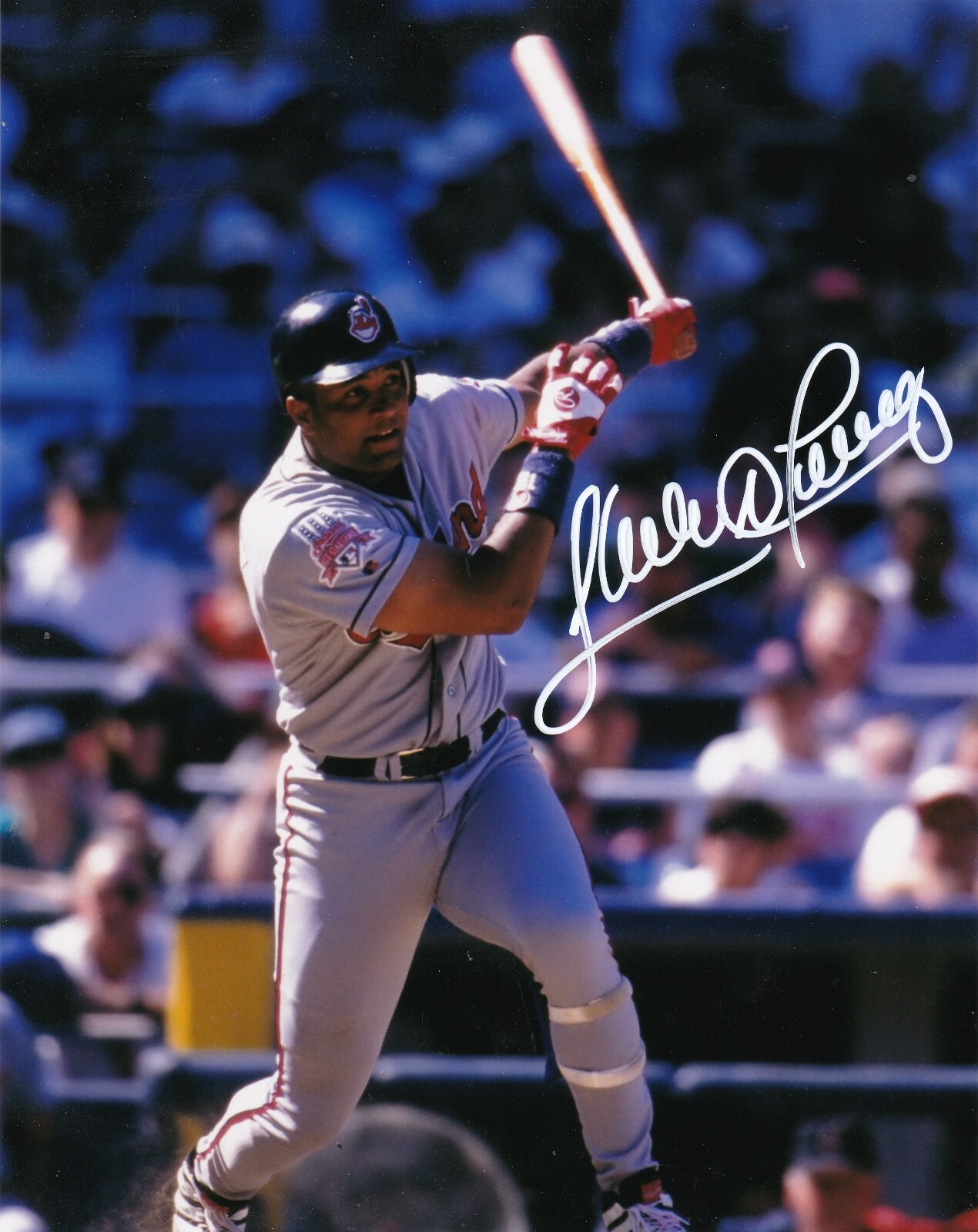 SANDY ALOMAR JR CLEVELAND INDIANS ACTION SIGNED 8x10 | eBay