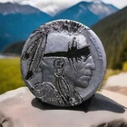 Hobo Nickel hand carved original by J&M Tarantula buffalo as The last Mohican