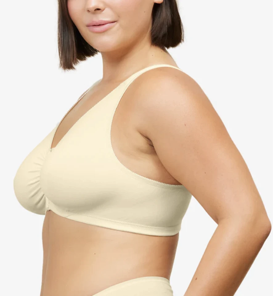 Leading Lady Meryl Cotton Front Closure Bra (110) Black,Ecru,Mocha,Pink,Spice... - Image 3 of 4