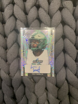 #ad Troy Franklin #5 30 Black Auto 2022 Leaf Flash #PA TF1 Oregon Ducks Den Broncos $28.99