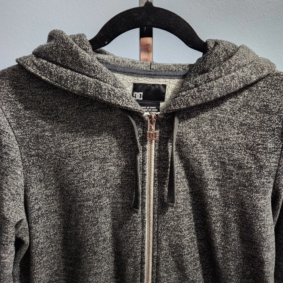 DC Shoes Cremallera Completa Polar Sudadera con Capucha Gris Para Mujer XL Skateboarding Foto 2 de 4