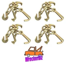 Qty. 4, G70 Hook Cluster w/ Grab Mini J R & T Hook Tow Truck Flatbed Car Carrier