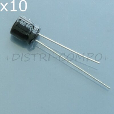 Condensateur électrolytique 100µF 400V - Chemi-con, 105°C, Pas 7.5mm