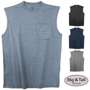 Foxfire Big \u0026 Tall Men’s Pocket Muscle Tee – Soft Cotton, Black