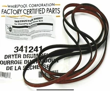 Whirlpool WP341241 Drum Belt - Genuine FSP OEM