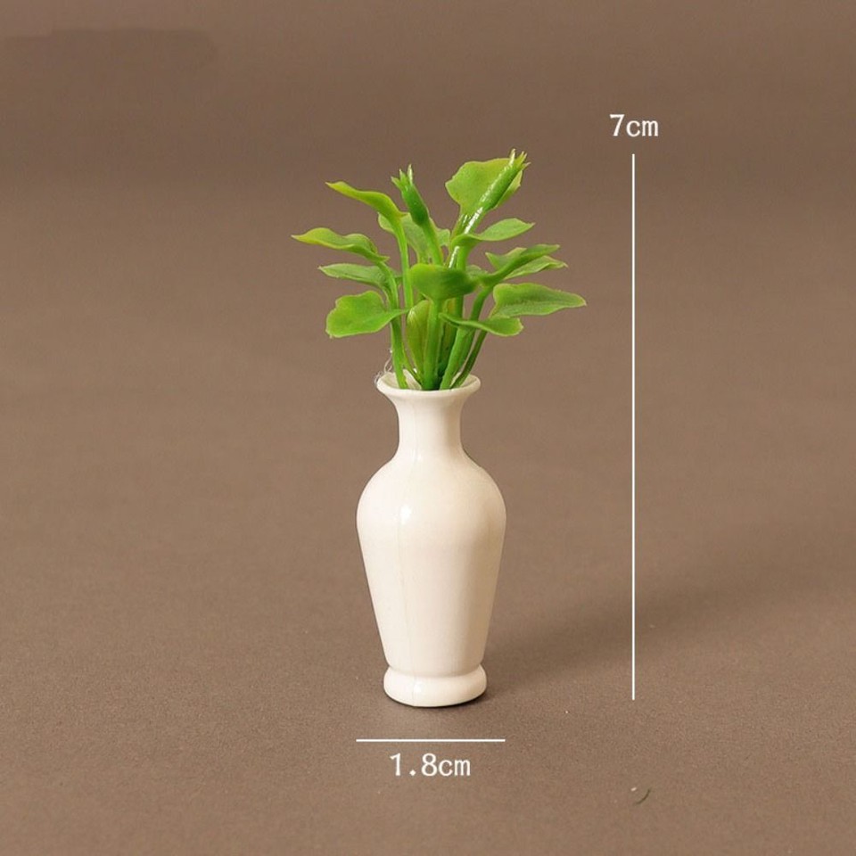 112 Plastic Simulation Vase Finished Flower Miniature Dollhouse