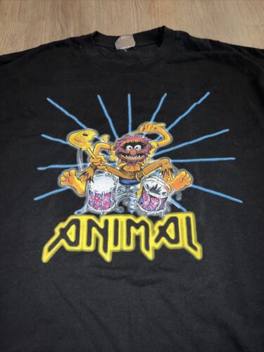 Vintage Men’s 2XL  Animal Drummer  Jim Henson Muppets T Shirt Mighty Fine XXL - Picture 1 of 4