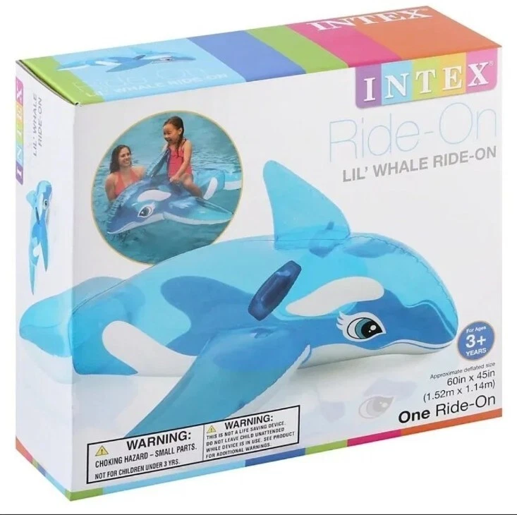 Intex Whale Inflatable Ride On Swimming Pool Toy New in Box - Image 3 of 4