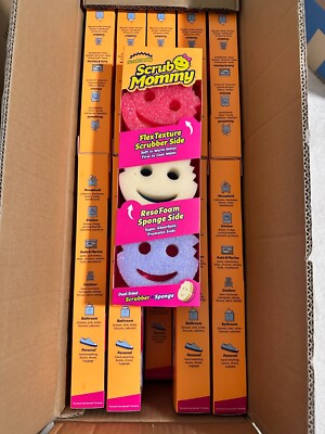 Two 3 pk Scrub daddy Mommy Sponges Dish Scrubber + Non-Scratch Kitchen Bath 2X