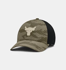 Men's Under Armour UA Project Rock Trucker Hat Cap | NWT | Camo / Black