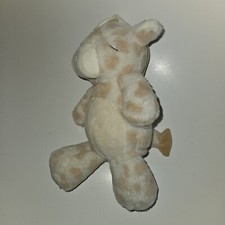 Kellytoy Giraffe Plush Rattle Lovey 10" Baby Toy Clip Closed Eyes Sleeping