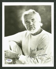 KENNY ROGERS The Gambler Signed Autograph 8 x 10 Photo PSA - Country Music Icon