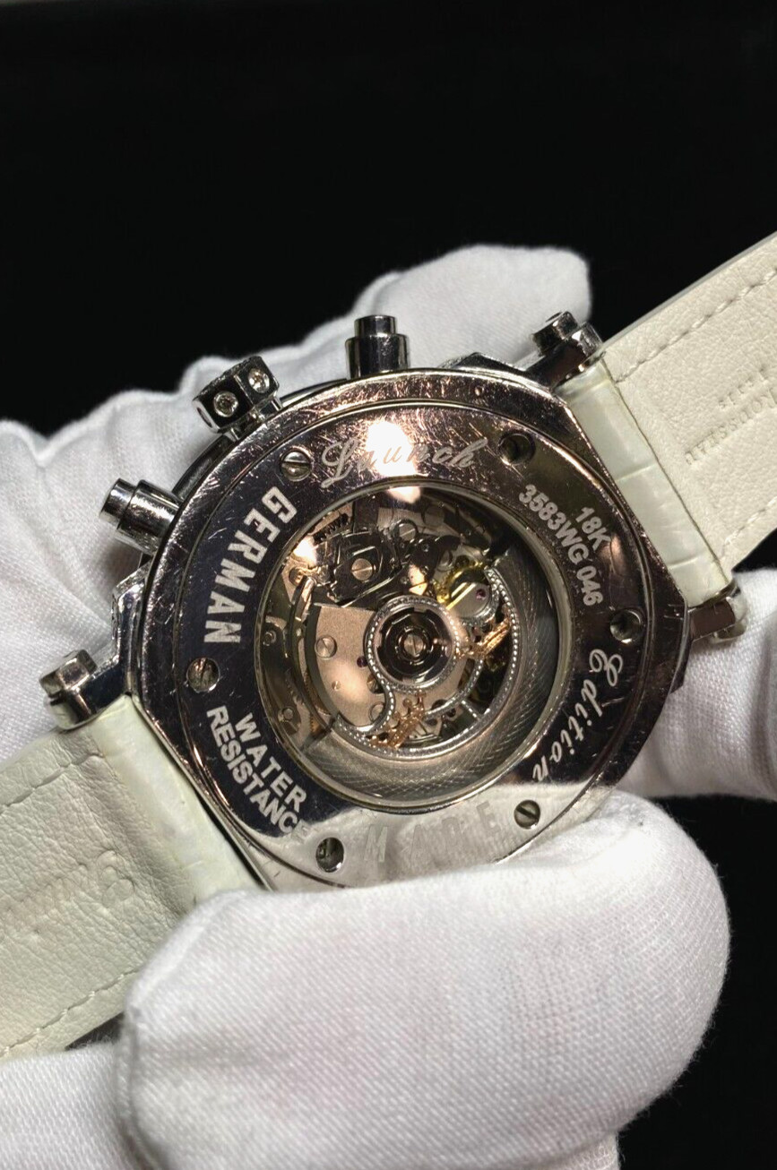 AXIMUM 18K White Gold & Diamond KING PRO 48mm Wristwatch 9.72 CTW