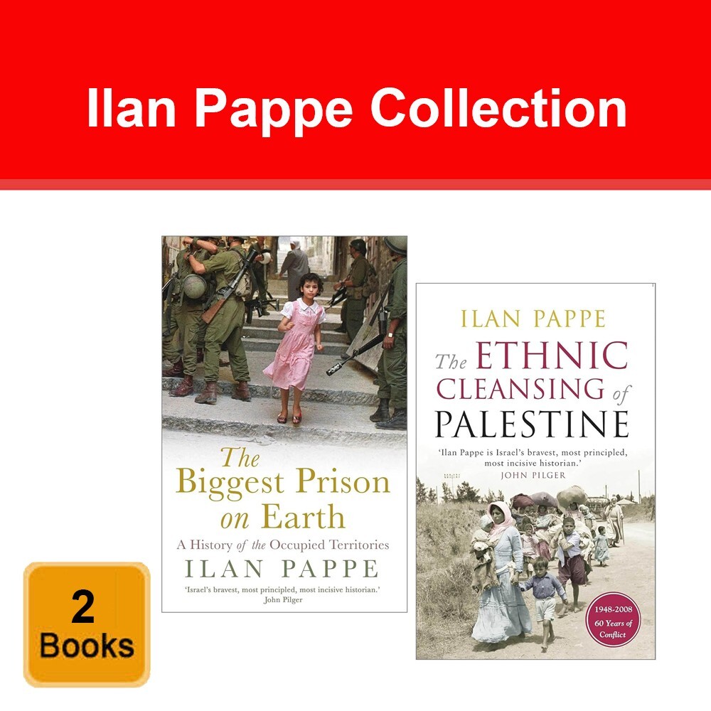 Ilan Pappe 2 Books Collection Set Biggest Prison on Earth, Ethnic Cleansing.....