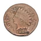 1864 P Indian Head Cent / Penny *BRONZE* *ROUNDED BUST - NO L*  CULL  FREE SHIP