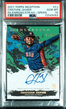 2021 TOPPS INCEPTION CRISTIAN JAVIER #/125 ROOKIE AUTO GREEN SP PSA 10 GEM POP 2
