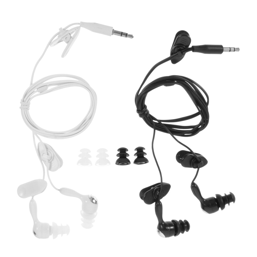 2PCS Earbuds Waterproof Swimming Diving Headphones Earphones Wired