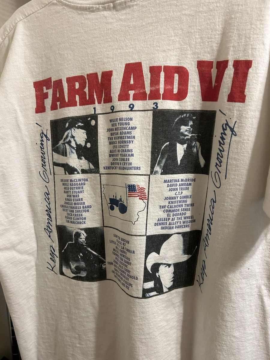 Neil Young Willie Norah 他 FARM AID 25シャツ Neil Young Willie Norah 他 FARM AID 25シャツ Vintage 1993