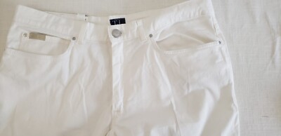 NWT Trussardi White Cotton Men Men's Jeans Authentic 38 W