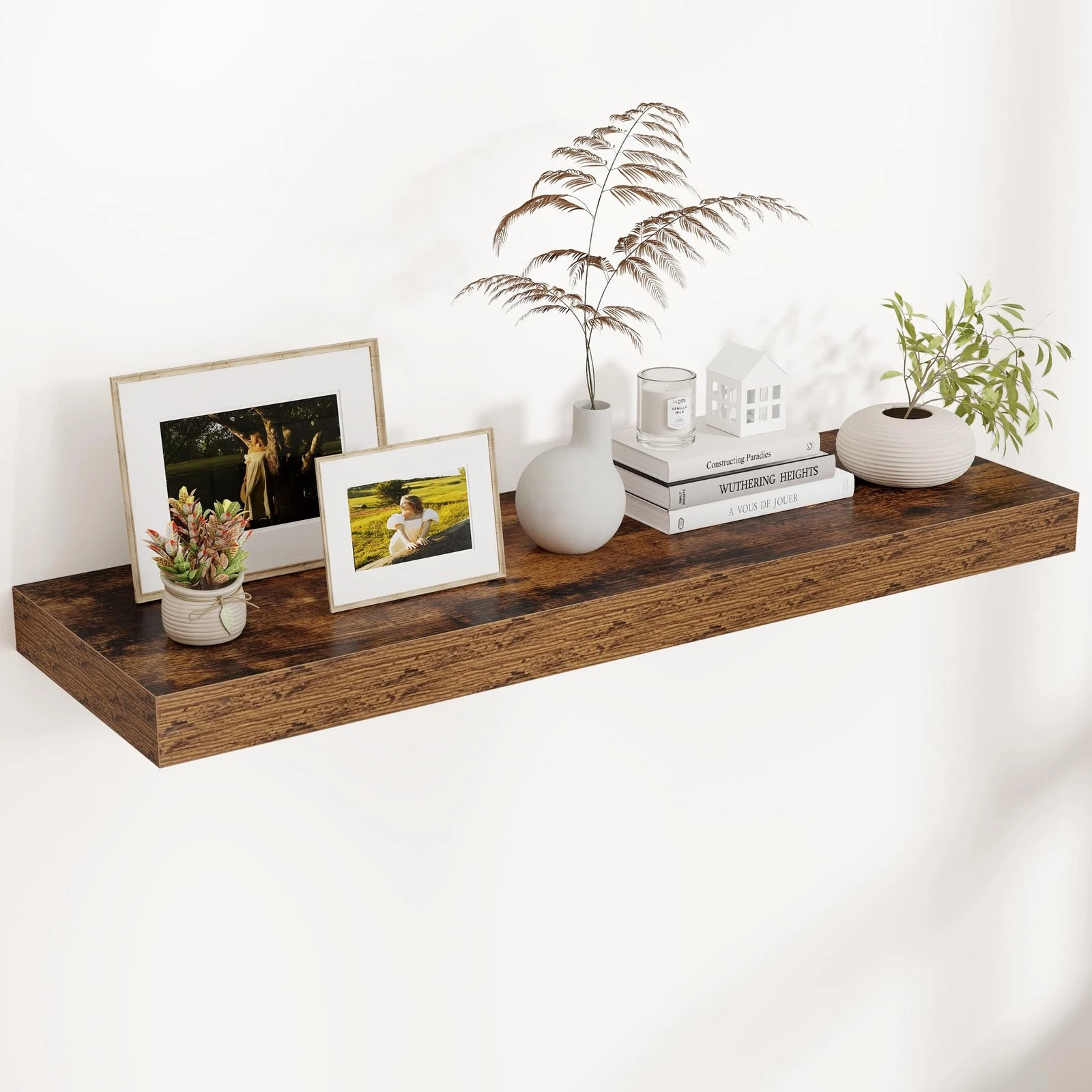 Venusmiles Floating Shelves For Wall 40 W X 12 D X 2 H 1 Pack Of Long Wall