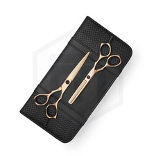 Rose Gold Hairdressing Scissors and Thinner Combo  Professional Hair Cutting an