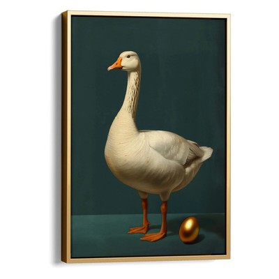 MONCASSO Schweberahmen Gänse und goldenes Ei Print Gold 75 x 105 cm UVP 299,00 £