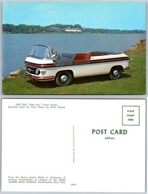 Fiat Eden Roc Yacht Tender Long Island Auto Museum Postcard