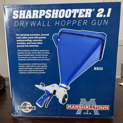 #ad Marshalltown SharpShooter 2.1 Drywall Sprayer Gun with Hopper Blue SS21 $89.99