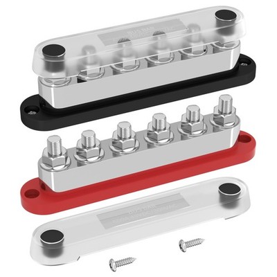 DAIERTEK 600A Power Distribution Block 12V Bus Bar Terminal Block 6 x 3/8 Ter...