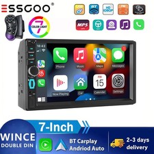 7" Double 2 Din Car Stereo Touch Screen Car Radio Apple CarPlay Android Auto AUX