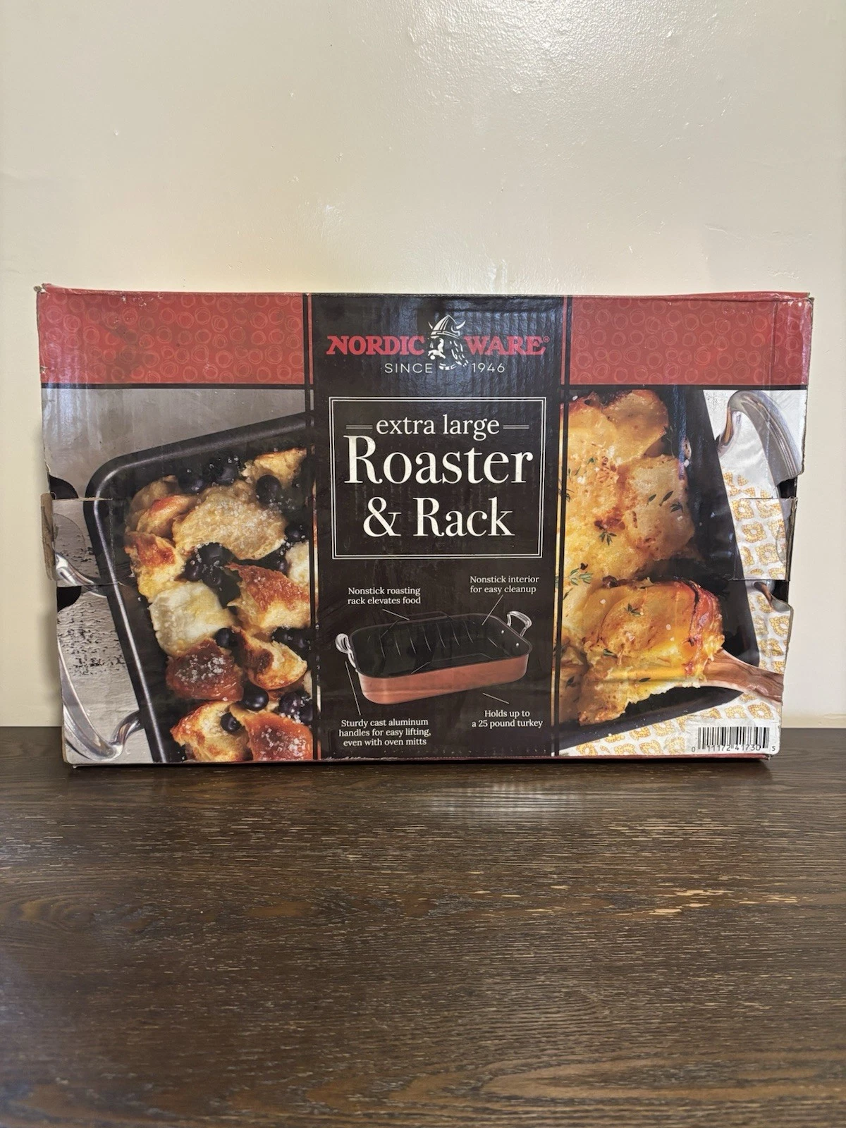 Nordic Ware Extra Large Black Aluminum Non-Stick Roasting Tray & Rack 25lb