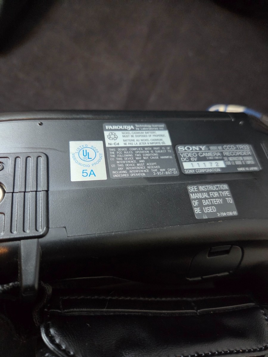 Sony CCD-TR33 Camcorder - Black for sale online | eBay