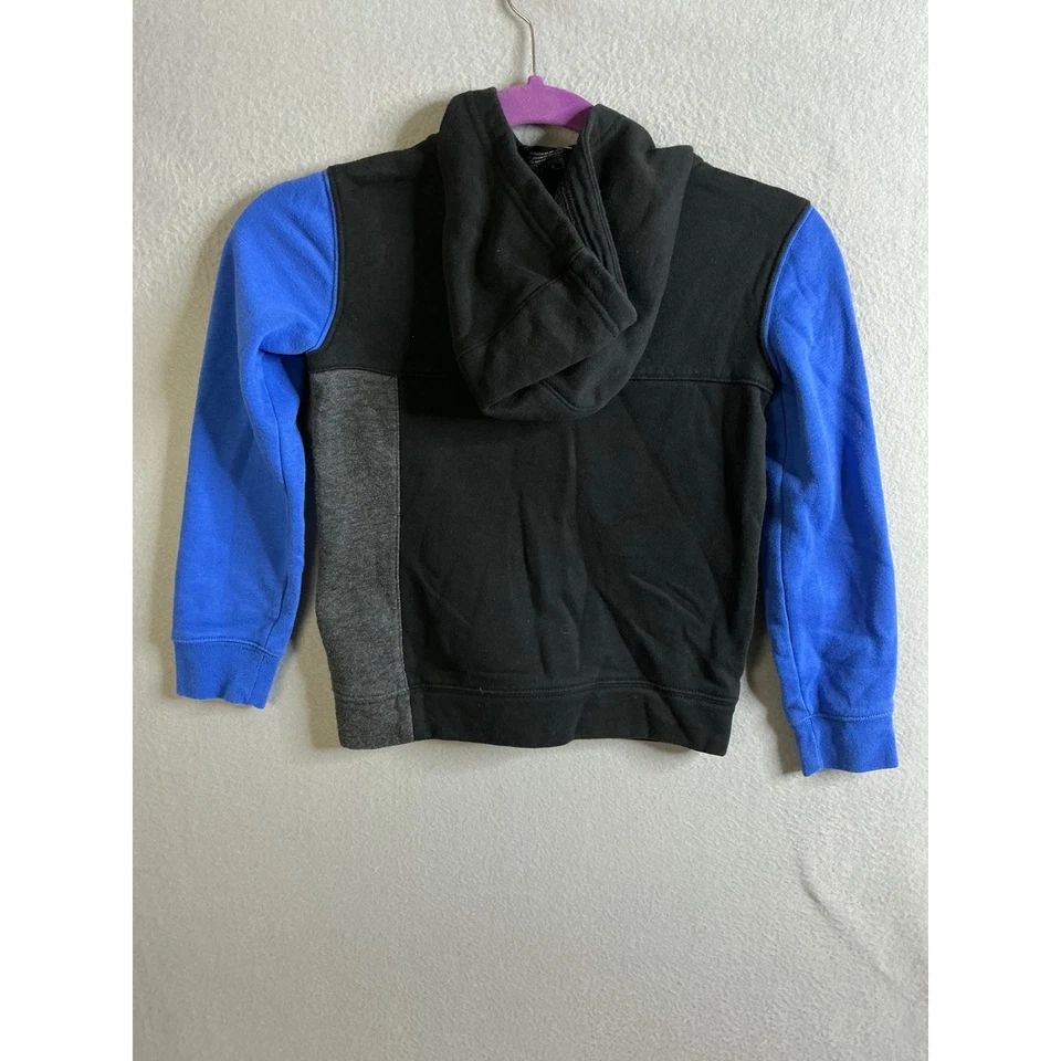 Nike Sudadera con Capucha Cremallera Completa Niños 6 Chaqueta Negro Azul Blanco Logo Foto 3 de 4