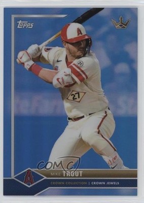 2022 Topps X Bobby Witt Jr Crown Collection Jewel 41/150 Mike Trout #22 1k1b