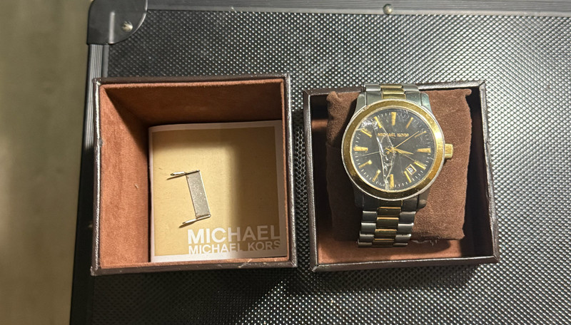 Michael Kors MK7064 Mens Watch Two Tone [FOR REPAIR / PARTS (box + link)]
