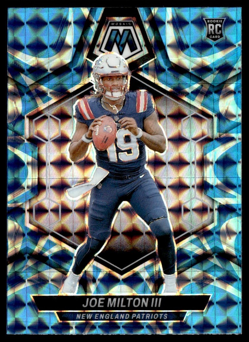 2024 Panini Mosaic Blue Reactive Joe Milton III RC #397