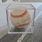 Bernie Carbo Signed Official American League Baseball w/ Display Case