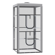 Large Indoor/Outdoor Cat House Playpen with 3 Platforms Door