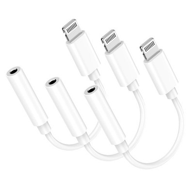 (Apple MFi Certified) 3 Pack Lightning to 3.5 mm Headphone Jack Adapter for i...
