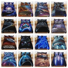 Kids Star Trek Quilt Duvet Cove Pillowcase Single Double King Bedding Set Gift