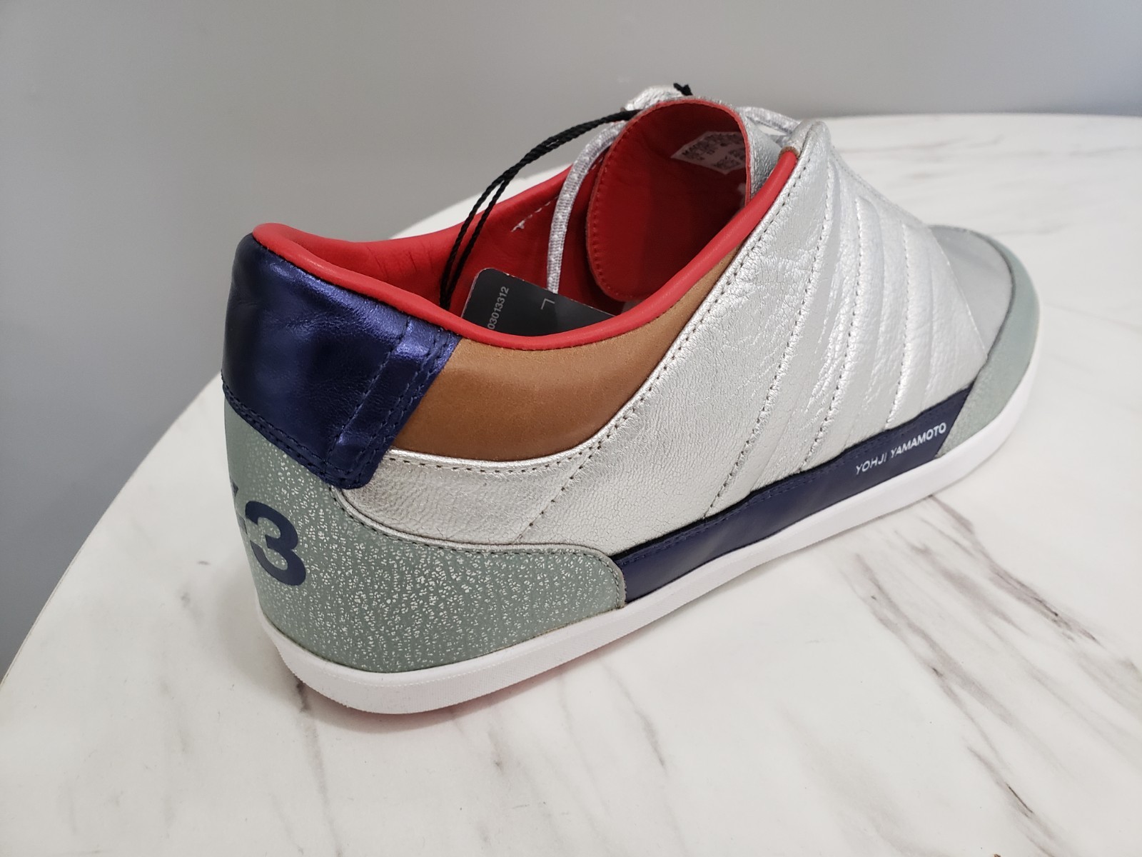 NEW NO BOX US 14.5 Men Yohji Yamamoto Y-3 Honja Low Metallic Silver sneaker shoe image 4