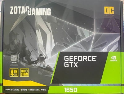 ZOTAC GeForce GTX 1650 OC Single Fan OC 4g Video Card (ZT-T16500F-10L)