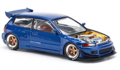 POP RACE HONDA Civic (EG6) - Pandem - bluemetallic - PopRace 1:64
