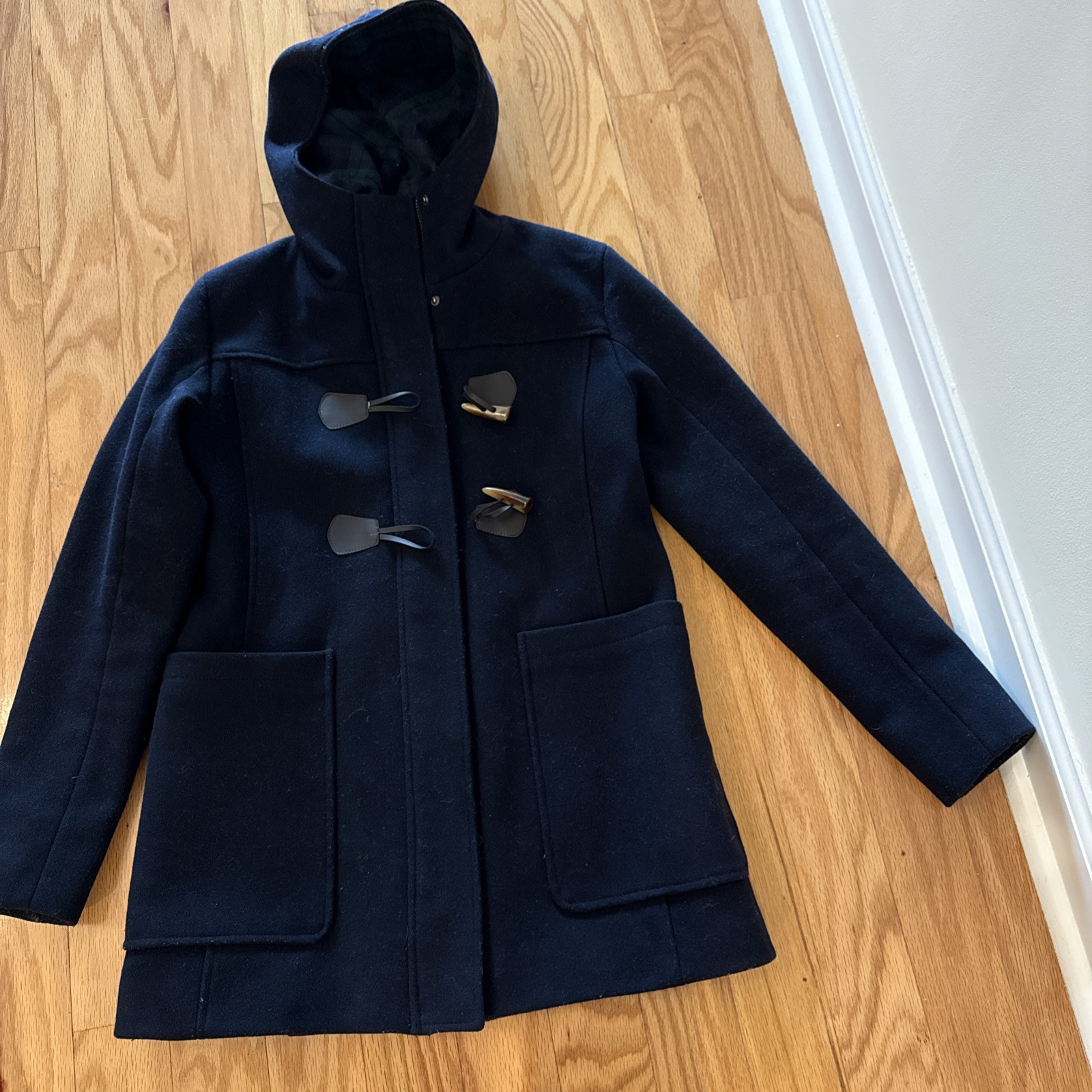 Vintage Navy Pendleton Coat Wool Jacket Lined Gre… - image 1