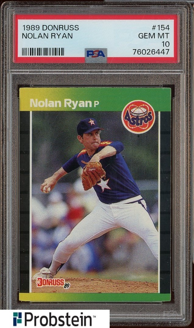 1989 Donruss #154 Nolan Ryan Houston Astros HOF PSA 10 GEM MINT